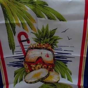 Paradis French Striped Border Cotton Tea Towel